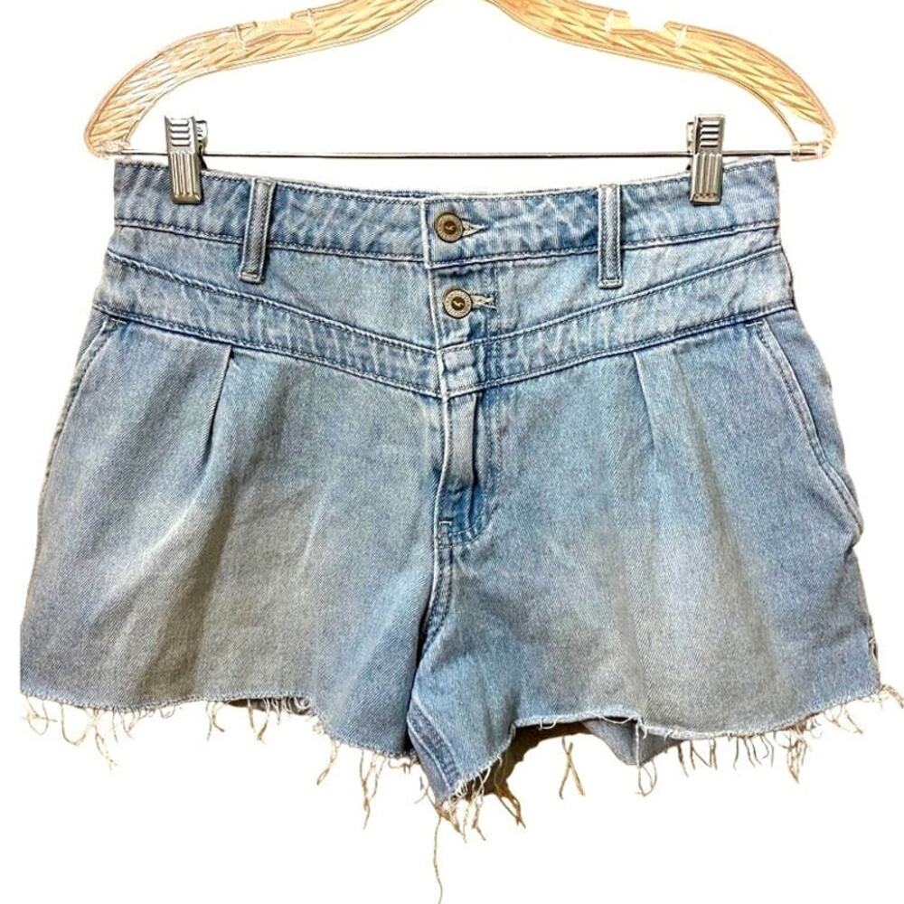 Hollister Ultra High Rise Vintage Relaxed Mom Short 3" Blue Women's Size 7 W28